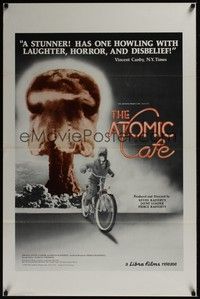 3k032 ATOMIC CAFE 1sh '82 great colorful nuclear bomb explosion image!
