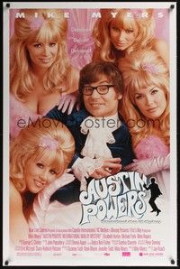 3k033 AUSTIN POWERS: INT'L MAN OF MYSTERY DS style B 1sh '97 Mike Myers w/sexy fembots!