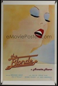 3k055 BLONDE 1sh '80 J Hogston artwork of sexy Annette Haven!