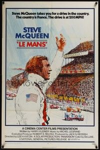 3k001 LE MANS 1sh '71 best close up of race car driver Steve McQueen waving at fans!