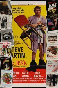 3m004 LOT OF 49 FOLDED ONE-SHEETS lot '50s - '90s The Jerk, Porky's, Annie Hall, Sunshine Boys+more!