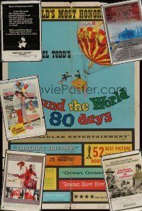 3m006 LOT OF 16 FOLDED ONE-SHEETS lot '57 - '80 Around the World in 80 Days R58, It Started in April