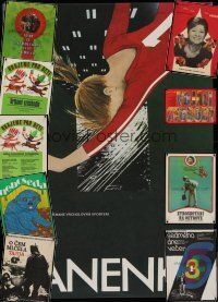 3m024 LOT OF 10 UNFOLDED CZECH POSTERS lot '65 - '88 lots of cool artwork!