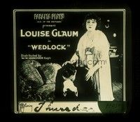 3m162 WEDLOCK glass slide '18 Louise Glaum comforts 21 year-old John Gilbert!