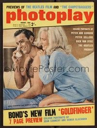 3m111 ENGLISH PHOTOPLAY MAGAZINE magazine August 1964 Sean Connery as James Bond in Goldfinger!