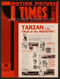 3m060 MOTION PICTURE TIMES exhibitor magazine April 7, 1932 Tarzan is the talk of the industry!