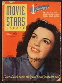 3m099 MOVIE STARS PARADE magazine February 1942 close up smiling portrait of Judy Garland!