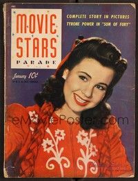 3m098 MOVIE STARS PARADE magazine January 1942 great portrait of Jane Withers Christmas shopping!