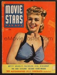 3m103 MOVIE STARS PARADE magazine June 1942 portrait of sexy Carole Landis in skimpy outfit!