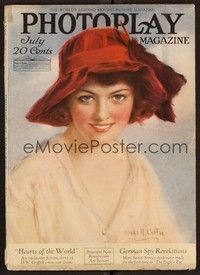 3m067 PHOTOPLAY magazine July 1918 wonderful art of pretty Doris Kenyon by W. Haskell Coffin!