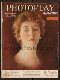 3m071 PHOTOPLAY magazine November 1918 great art portrait of Edith Storey by W. Haskell Coffin!