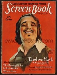 3m074 SCREEN BOOK magazine May 1929 art of Douglas Fairbanks from The Iron Mask by John Clarke!