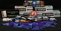 3m021 LOT OF 589 PROMO BUTTONS & MISCELLANEOUS ITEMS lot '83 - '98 Alien National, Willow + more!
