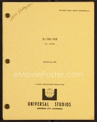 3m191 SEPTEMBER 30, 1955 revised final draft script August 26, 1976, screenplay by James Bridges