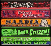 3m016 LOT OF 20 DOOR TOP PAPER BANNERS lot '52 - '58 Pearl of the South Pacific, Fastest Gun Alive