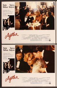 3p049 AGATHA 8 LCs '79 images of Dustin Hoffman & Vanessa Redgrave as Christie!