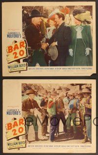 3p855 BAR 20 4 LCs '43 William Boyd as Hopalong Cassidy, Andy Clyde!