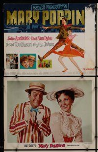 3p029 MARY POPPINS 9 LCs '64 Julie Andrews & Dick Van Dyke in Walt Disney's musical classic!