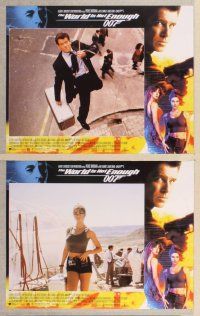3p009 WORLD IS NOT ENOUGH 12 LCs '99 Pierce Brosnan as James Bond, Denise Richards, Marceau!