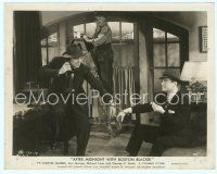 3r056 AFTER MIDNIGHT WITH BOSTON BLACKIE 8x10 still '43 Chester Morris handcuffed to inspector!
