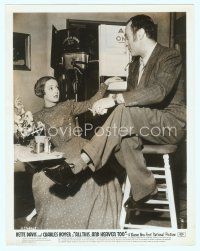 3r061 ALL THIS & HEAVEN TOO candid 8x10.25 still '40 Bette Davis & Charles Boyer between scenes!