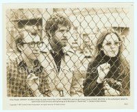 3r065 ANNIE HALL 8x10 still '77 Woody Allen, Diane Keaton & Tony Roberts behind chain-link fence!
