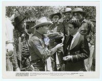 3r006 APACHE ROSE signed 8x10 still R52 by Roy Rogers, who's showing a gambler a chip!