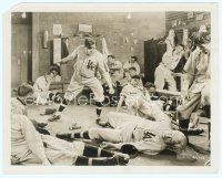 3r071 BABE COMES HOME candid 8x10 still '27 Babe Ruth in fight in baseball locker room!