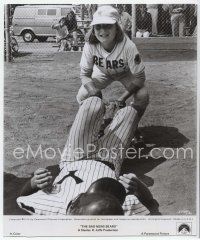 3r072 BAD NEWS BEARS 8.25x10 still '76 close up of baseball player sliding into Tatum O'Neal!