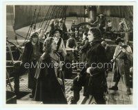 3r097 CAPTAIN BLOOD 8x10 still '35 Errol Flynn on ship glaring at Olivia de Havilland!