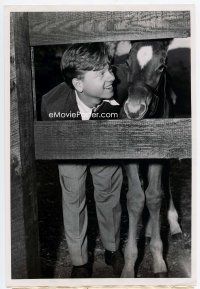 3r062 ANDY HARDY GETS SPRING FEVER candid 6.75x10 still '39 Mickey Rooney with his new colt!