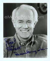 3r027 MIKE FARRELL signed REPRO 8x10 still '90s head & shoulders portrait with a big smile!