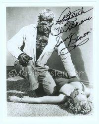 3r033 ROBERT CLARKE signed REPRO 8x10 still '90s in monster makeup over unconscious Patricia Manning