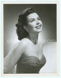 3s025 ANN MILLER 8x10 still '40s close up of the pretty star wearing sexy outfit! & shawl!
