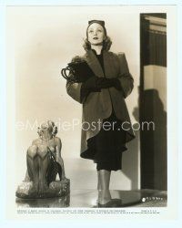 3s028 ANN SOTHERN 8x10 still '37 full-length portrait in cool outfit standing by statue!