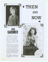 3s003 AVA GARDNER 8x10 still '51 in sexy outfit & as a young girl, Then and Now!