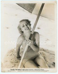 3s068 CAROLE LANDIS 8x10 still '38 sexy portrait in bathing suit on beach from Over the Wall!