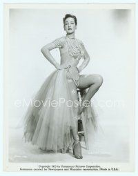 3s107 DOROTHY LAMOUR 8x10 still '53 full-length in wild revealing outfit showing some leg!