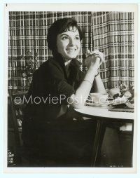 3s120 ELANA EDEN candid 8x10 still '60 at table having coffee from The Story of Ruth!