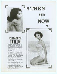 3s001 ELIZABETH TAYLOR 8x10 still '51 in sexy outfit & as a young girl, Then and Now!