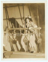 3s267 JOAN CRAWFORD 8x10 still '20s sexy portrait in pirate costume standing on rigging!