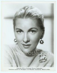 3s271 JOAN FONTAINE 8x10 still '53 great close head & shoulders portrait with cool jewelry!