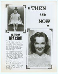 3s008 KATHRYN GRAYSON 8x10 still '51 close up smiling portrait & as a young girl, Then and Now!