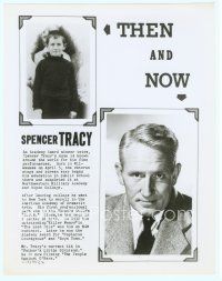 3s014 SPENCER TRACY 8x10 still '51 close up wearing tie and jacket & as a young boy, Then and Now!