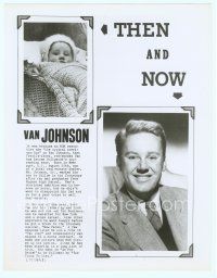 3s015 VAN JOHNSON 8x10 still '51 close up wearing tie and jacket & as a young boy, Then and Now!