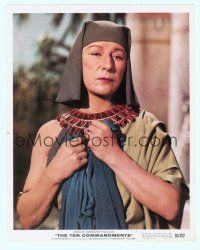 3s293 JUDITH ANDERSON color 8x10 still '56 close up in full costume from The Ten Commandments!