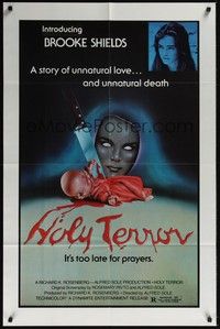 3t026 ALICE SWEET ALICE 1sh R81 first Brooke Shields, Holy Terror, it's too late for prayers!