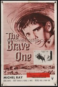3t112 BRAVE ONE 1sh R50s Irving Rapper directed western, written by Dalton Trumbo!