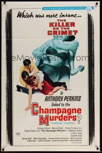 3t160 CHAMPAGNE MURDERS 1sh '67 Claude Chabrol's Le Scandale, Anthony Perkins & sexy Furneaux!