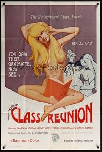 3t177 CLASS REUNION 1sh '72 Ed Wood, sexy schoolgirl is in the swingingest class ever!